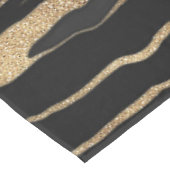 Abstraktes Malen aus schwarzem Gold Tischdecke (Schrägansicht)