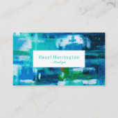 Abstraktes Malen der Visitenkarte Anpassbare Blues (Vorderseite)