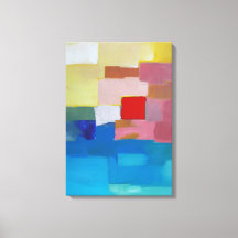 Abstraktes Malermeer / Insel / Himmel - Roter Plat