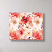 Abstraktes Malmuster aus Red Gold Leinwanddruck (Vorderseite)