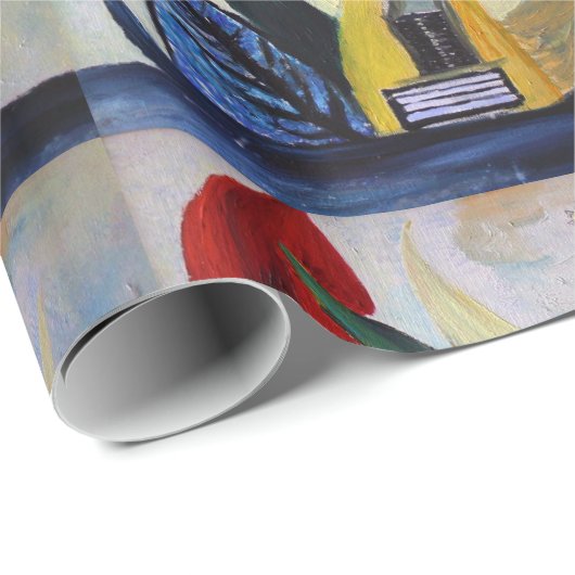 Abstraktes Malpapier Geschenkpapier (Rolleneckpunkt)