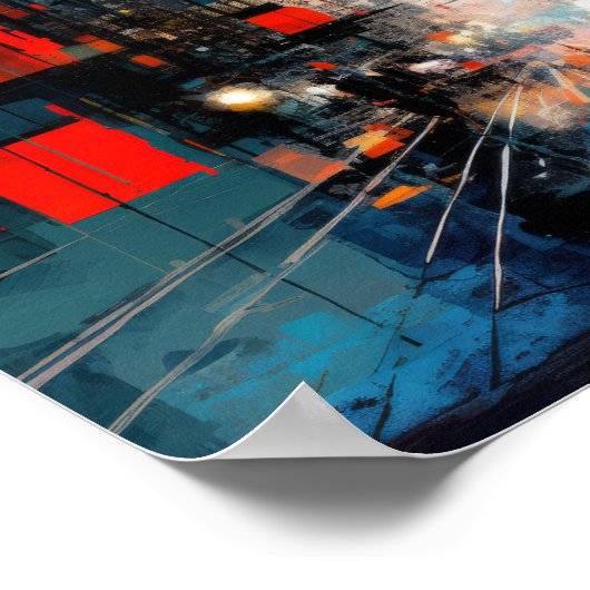 Abstraktes Malteposter zum Entfesseln Poster (Ecke)