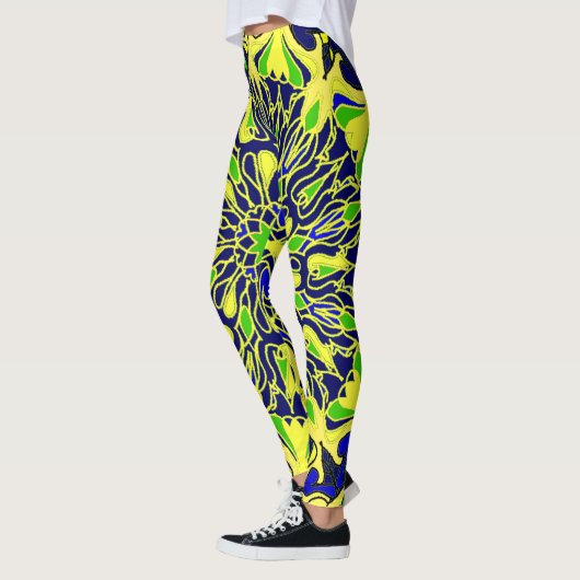 abstraktes Mandaka-Kunstmuster Leggings (Links)