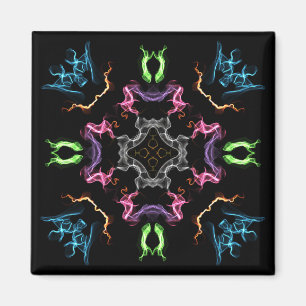 Abstraktes Mandala Digital Zeichnend Magnet