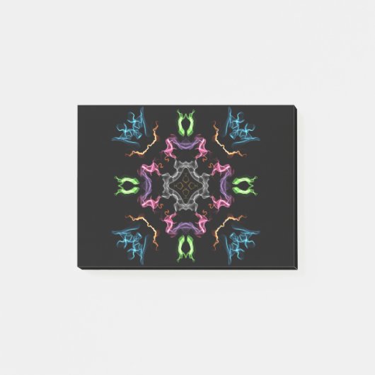 Abstraktes Mandala Digital Zeichnend Post-it Klebezettel (Vorderseite)