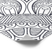 Abstraktes Mandala-Färbeposter Poster (Ecke)