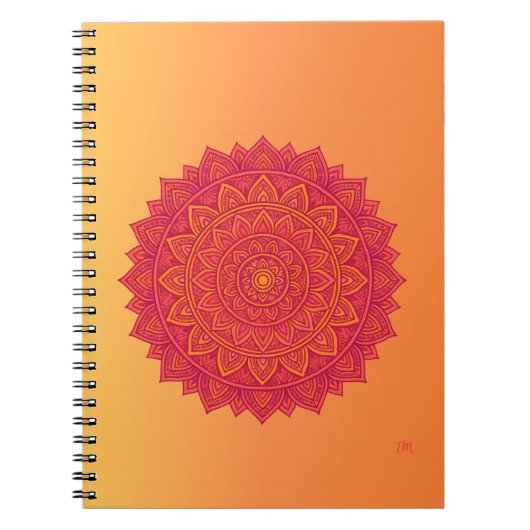Abstraktes Mandala-Form-Notizbuch Notizblock (Vorderseite)