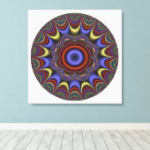 Abstraktes Mandala Leinwanddruck (Insitu (Holzboden))