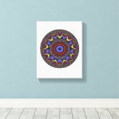 Abstraktes Mandala Leinwanddruck (Insitu (Holzboden))