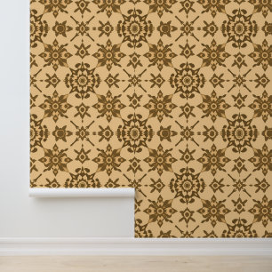 Abstraktes Mandala-Muster in Earthy Browns Tapete