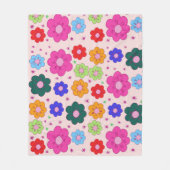 Abstraktes Mandala-Muster, rot Fleecedecke (Vorderseite)