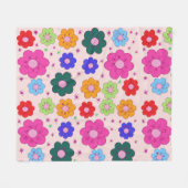 Abstraktes Mandala-Muster, rot Fleecedecke (Vorderseite (Horizontal))