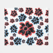 Abstraktes Mandala-Muster, rot Fleecedecke (Vorderseite (Horizontal))