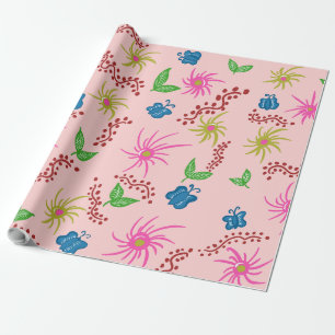 Abstraktes Mandala-Muster, rot Geschenkpapier
