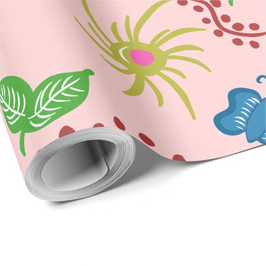 Abstraktes Mandala-Muster, rot Geschenkpapier (Rolleneckpunkt)