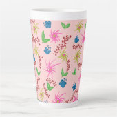 Abstraktes Mandala-Muster, rot Milchtasse (Vorderseite)