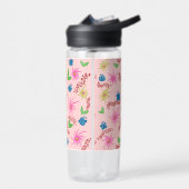 Abstraktes Mandala-Muster, rot Trinkflasche (Links)