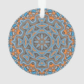Abstraktes Mandala-Rundmuster Kaleidosco Ornament (Rückseite)