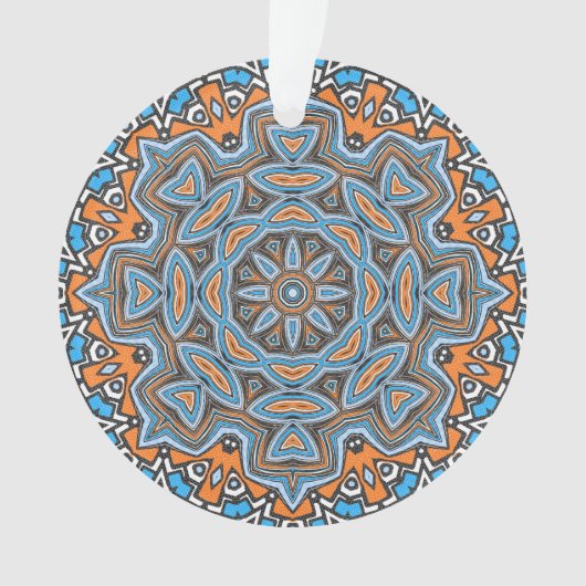 Abstraktes Mandala-Rundmuster Kaleidosco Ornament (Vorderseite)