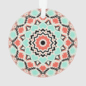 Abstraktes Mandala-Rundmuster Kaleidosco Ornament (Rückseite)