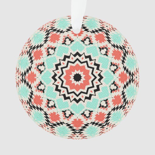 Abstraktes Mandala-Rundmuster Kaleidosco Ornament (Vorderseite)
