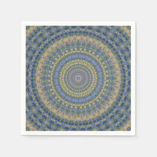 Abstraktes Mandala-Rundmuster Kaleidosco Serviette