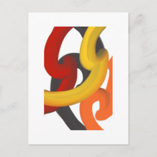Abstraktes Maori-Motiv Postkarte