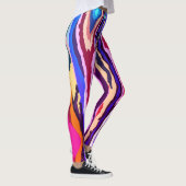 Abstraktes Margilan-Muster, Ikat-Design-Frauen Leggings (Rechts)
