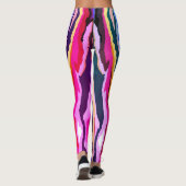 Abstraktes Margilan-Muster, Ikat-Design-Frauen Leggings (Rückseite)