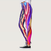 Abstraktes Margilan-Muster, Ikat-Design-Frauen Leggings (Links)