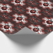 Abstraktes Marienkäfer-Kunst-Design, Geschenkpapier (Ecke)