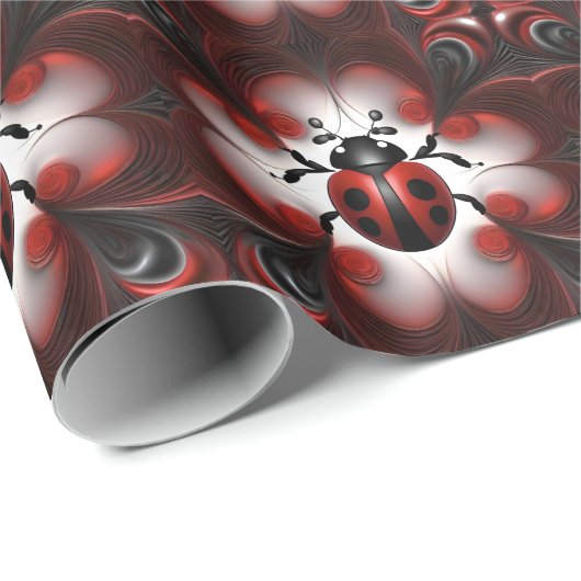 Abstraktes Marienkäfer-Kunst-Design, Geschenkpapier (Rolleneckpunkt)