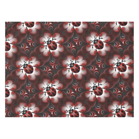 Abstraktes Marienkäfer-Kunst-Design, Tischdecke (Vorderseite (Horizontal))