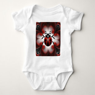 Abstraktes Marienkäfer-Kunstdesign, Baby Strampler
