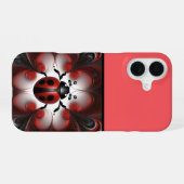 Abstraktes Marienkäfer-Kunstdesign, iPhone 16 Hülle (Rückseite (Horizontal))