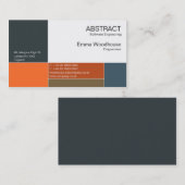 Abstraktes Marine-Blau u. rostige Orange Visitenkarte (Vorne/Hinten)