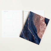 Abstraktes Marinedesign und goldene Rose Planer (Anzeige)