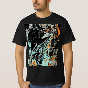 Abstraktes Marmor-Fluid-Kunst-Grafik-T-Shirt – Mod T-Shirt