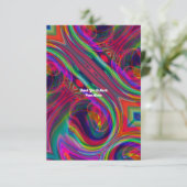 Abstraktes Marmor Flüssig-farbiges, glänzendes Pos Dankeskarte (Stehend Vorderseite)