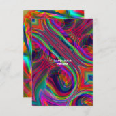 Abstraktes Marmor Flüssig-farbiges, glänzendes Pos Dankeskarte (Vorne/Hinten)