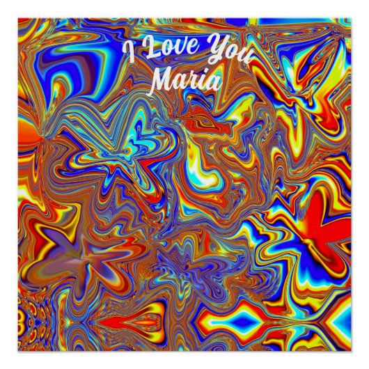 Abstraktes Marmor Flüssig-farbiges, glänzendes Pos Poster (Vorderseite)