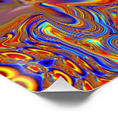 Abstraktes Marmor Flüssig-farbiges, glänzendes Pos Poster (Ecke)