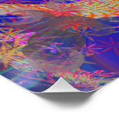 Abstraktes Marmor Flüssig-farbiges, glänzendes Pos Poster (Ecke)