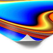 Abstraktes Marmor Flüssig-farbiges, glänzendes Pos Poster (Ecke)