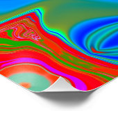Abstraktes Marmor Flüssig-farbiges, glänzendes Pos Poster (Ecke)