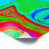 Abstraktes Marmor Flüssig-farbiges, glänzendes Pos Poster (Ecke)