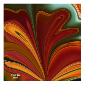 Abstraktes Marmor Flüssig-farbiges, glänzendes Pos Poster (Vorderseite)