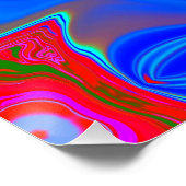 Abstraktes Marmor Flüssig-farbiges, glänzendes Pos Poster (Ecke)