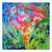 Abstraktes Marmor Flüssig-farbiges, glänzendes Pos Poster (Vorderseite)