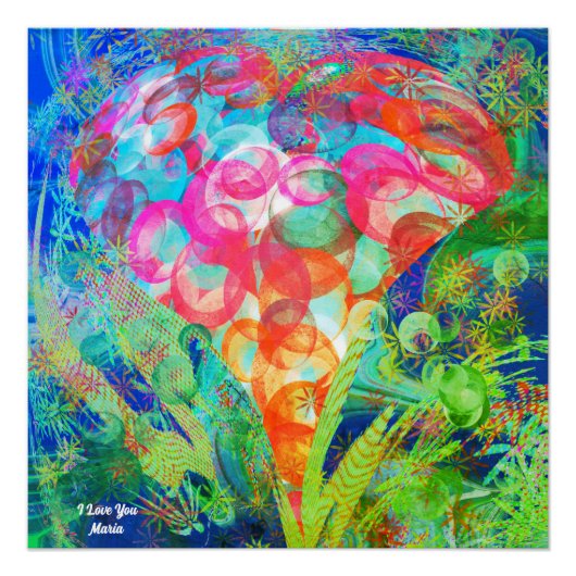 Abstraktes Marmor Flüssig-farbiges, glänzendes Pos Poster (Vorderseite)